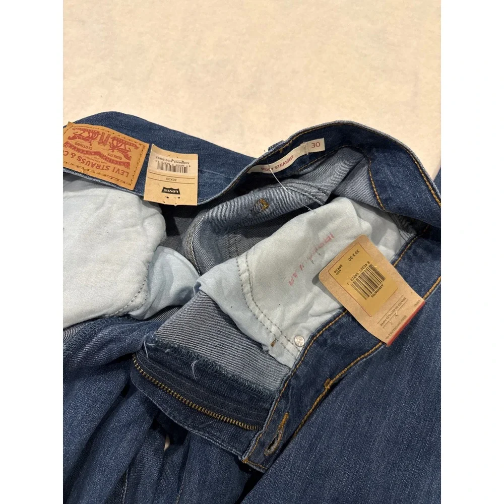 Levis Middy straight Jeans women's 30x30 good grades Blue Denim Medium Wash NWT